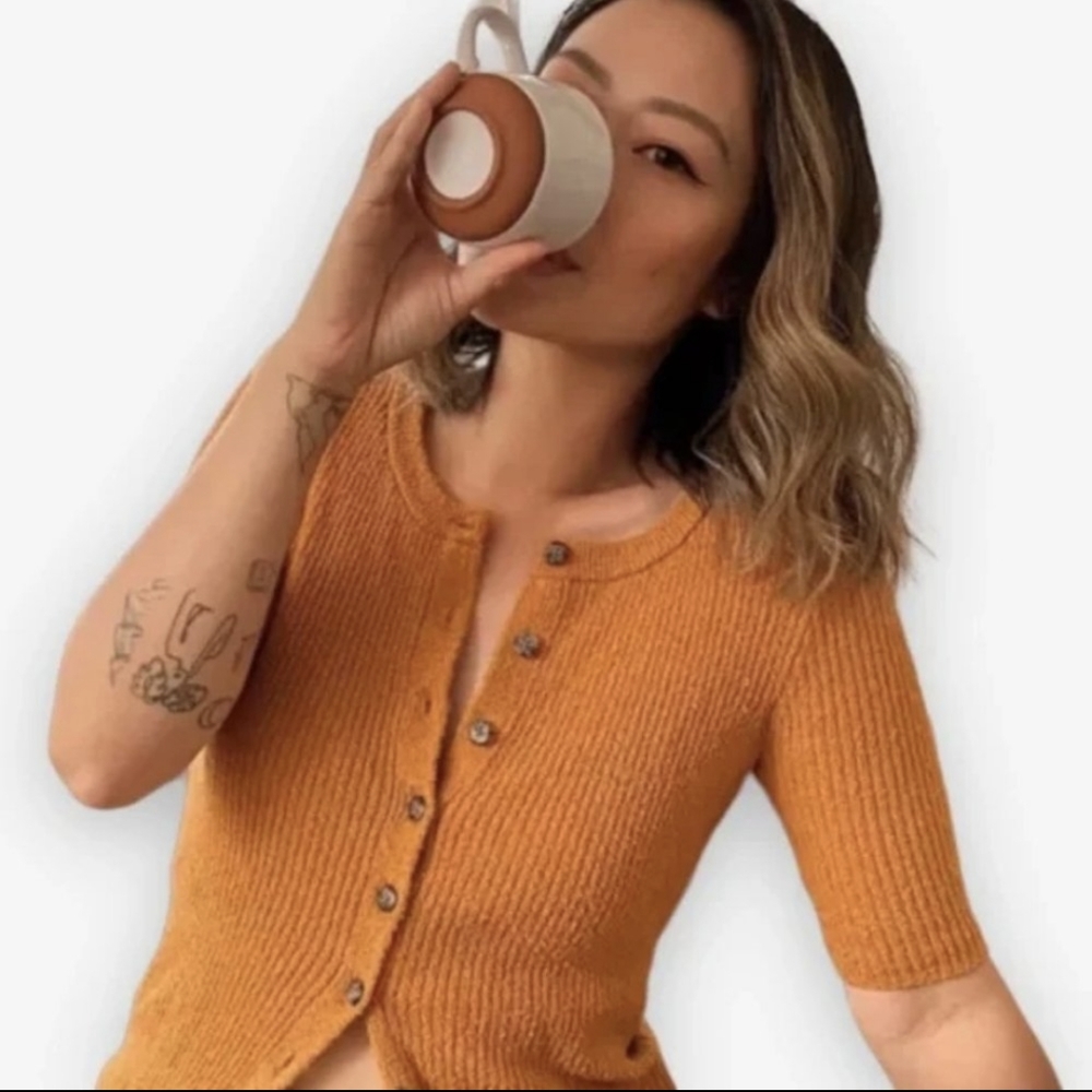 Madewell Burnt Orange Cardigan, S